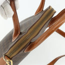 CELINE Macadam Canvas Hand Bag PVC Leather 2way Brown Gold Auth yk20319A-6