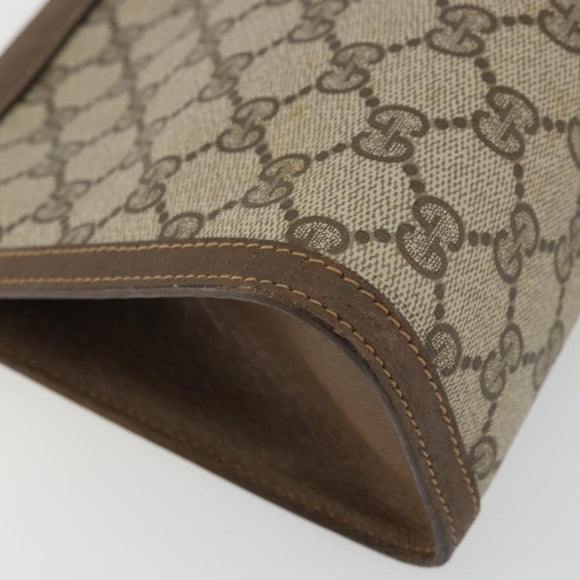 GUCCI GG Supreme Web Sherry Line Bag PVC Beige Gold 89 01 033 Auth yk20320