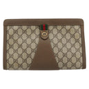 GUCCI GG Supreme Web Sherry Line Bag PVC Beige Gold 89 01 033 Auth yk20320-13