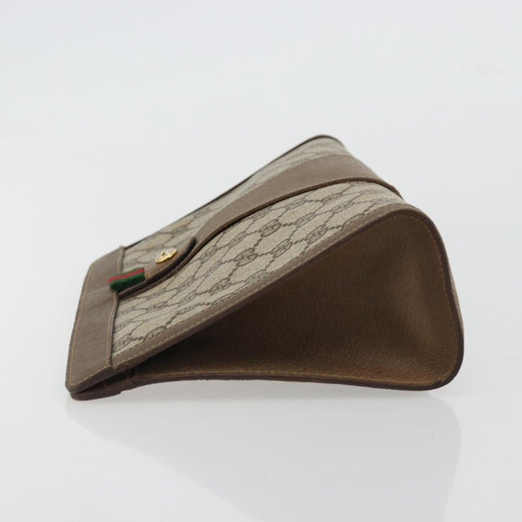 GUCCI GG Supreme Web Sherry Line Bag PVC Beige Gold 89 01 033 Auth yk20320