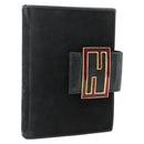 FENDI Day Planner Cover Suede Black Gold Auth yk20321-1