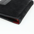 FENDI Day Planner Cover Suede Black Gold Auth yk20321-15
