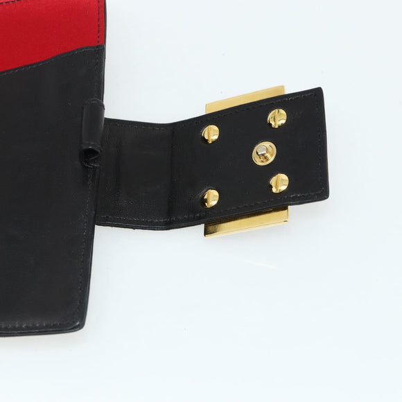 FENDI Day Planner Cover Suede Black Gold Auth yk20321