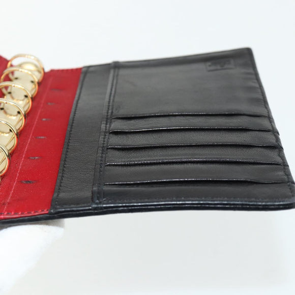 FENDI Day Planner Cover Suede Black Gold Auth yk20321