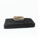 FENDI Day Planner Cover Suede Black Gold Auth yk20321-4