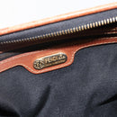 FENDI Pecan Canvas Hand Bag PVC Black Brown Auth yk20326-15