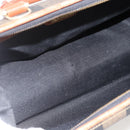 FENDI Pecan Canvas Hand Bag PVC Black Brown Auth yk20326-16