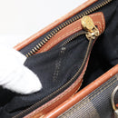 FENDI Pecan Canvas Hand Bag PVC Black Brown Auth yk20326-21