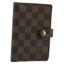 LOUIS VUITTON Damier Ebene Agenda PM Day Planner Cover R20700 LV Auth yk20327-1