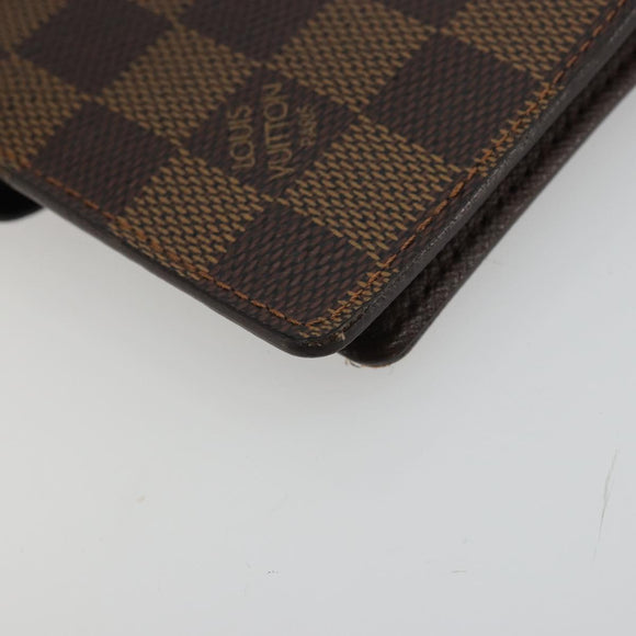 LOUIS VUITTON Damier Ebene Agenda PM Day Planner Cover R20700 LV Auth yk20327