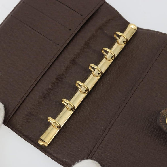 LOUIS VUITTON Damier Ebene Agenda PM Day Planner Cover R20700 LV Auth yk20327
