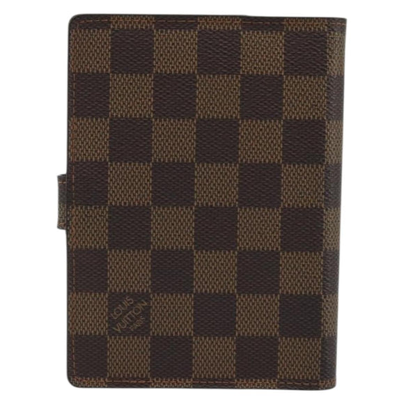 LOUIS VUITTON Damier Ebene Agenda PM Day Planner Cover R20700 LV Auth yk20327