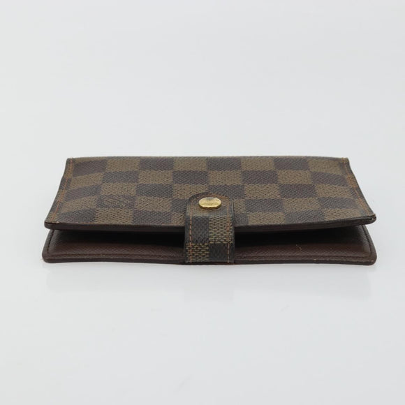 LOUIS VUITTON Damier Ebene Agenda PM Day Planner Cover R20700 LV Auth yk20327