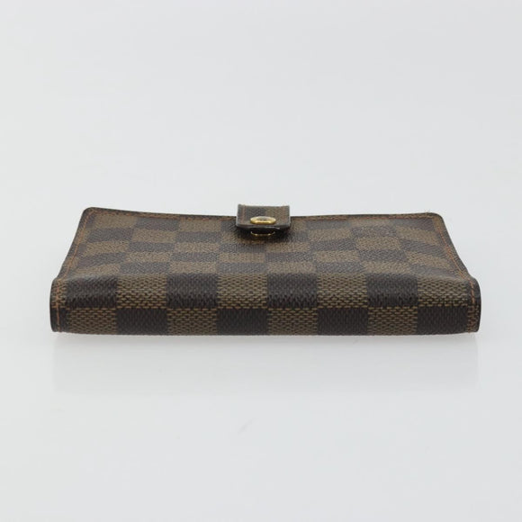 LOUIS VUITTON Damier Ebene Agenda PM Day Planner Cover R20700 LV Auth yk20327