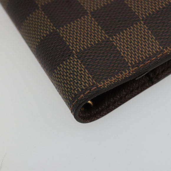 LOUIS VUITTON Damier Ebene Agenda PM Day Planner Cover R20700 LV Auth yk20327