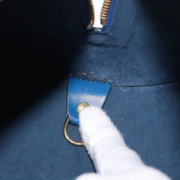 LOUIS VUITTON Epi Soufflot Hand Bag Blue M52225 LV Auth yk20328A
