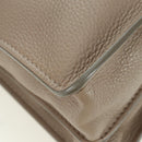 Chloe Abbey Hand Bag Leather 2way Beige Gold Silver Auth yk20329A-9