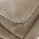 Chloe Abbey Hand Bag Leather 2way Beige Gold Silver Auth yk20329A-17