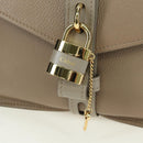 Chloe Abbey Hand Bag Leather 2way Beige Gold Silver Auth yk20329A-19