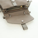 Chloe Abbey Hand Bag Leather 2way Beige Gold Silver Auth yk20329A-20