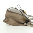 Chloe Abbey Hand Bag Leather 2way Beige Gold Silver Auth yk20329A-4