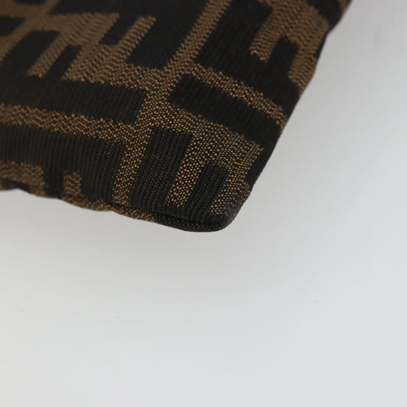 FENDI Zucca Canvas Pouch Brown Black Auth yk20330