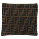 FENDI Zucca Canvas Pouch Brown Black Auth yk20330-2