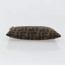 FENDI Zucca Canvas Pouch Brown Black Auth yk20330-6