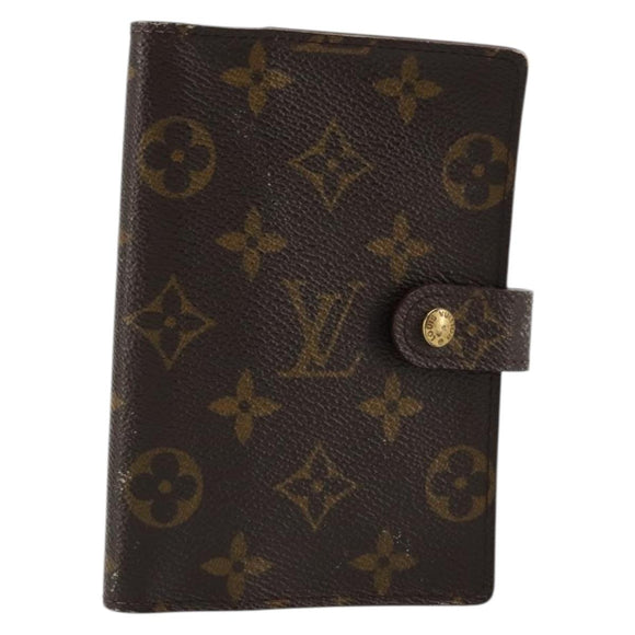 LOUIS VUITTON Monogram Agenda PM Day Planner Cover R20005 LV Auth yk20334