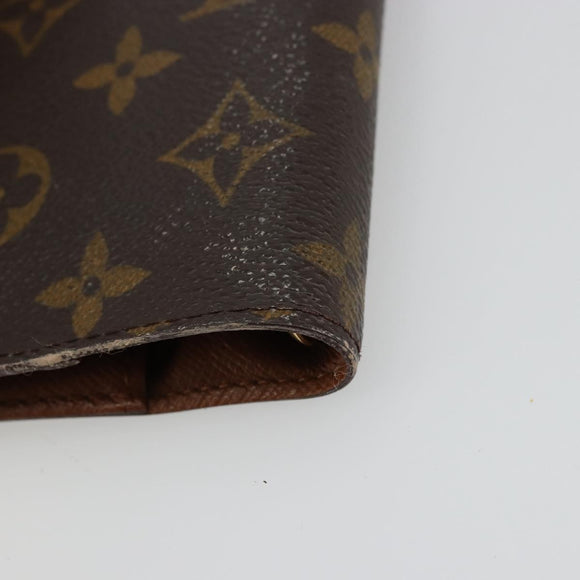 LOUIS VUITTON Monogram Agenda PM Day Planner Cover R20005 LV Auth yk20334