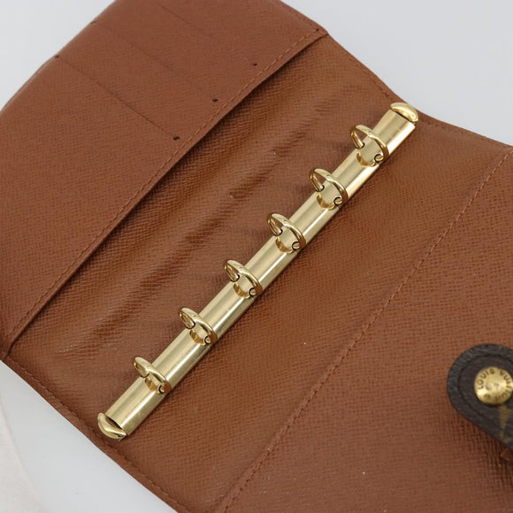 LOUIS VUITTON Monogram Agenda PM Day Planner Cover R20005 LV Auth yk20334