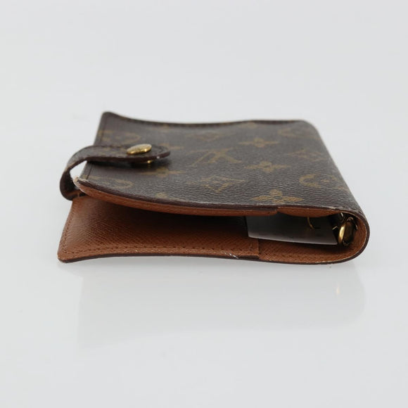 LOUIS VUITTON Monogram Agenda PM Day Planner Cover R20005 LV Auth yk20334