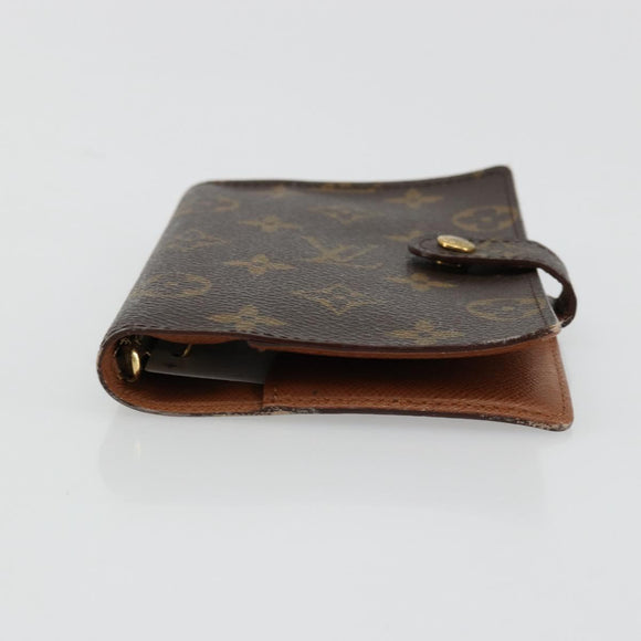 LOUIS VUITTON Monogram Agenda PM Day Planner Cover R20005 LV Auth yk20334