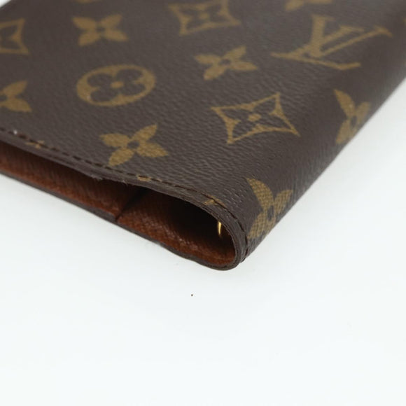 LOUIS VUITTON Monogram Agenda PM Day Planner Cover R20005 LV Auth yk20335
