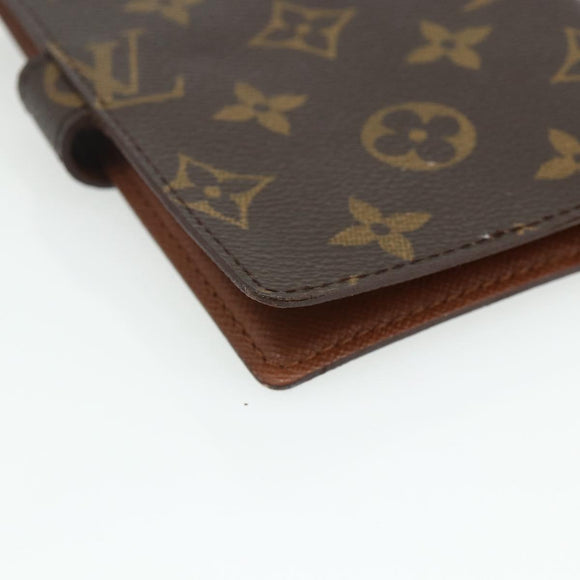 LOUIS VUITTON Monogram Agenda PM Day Planner Cover R20005 LV Auth yk20335