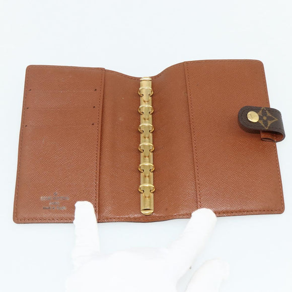 LOUIS VUITTON Monogram Agenda PM Day Planner Cover R20005 LV Auth yk20335