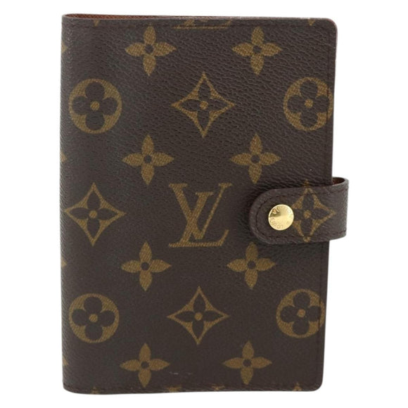 LOUIS VUITTON Monogram Agenda PM Day Planner Cover R20005 LV Auth yk20335