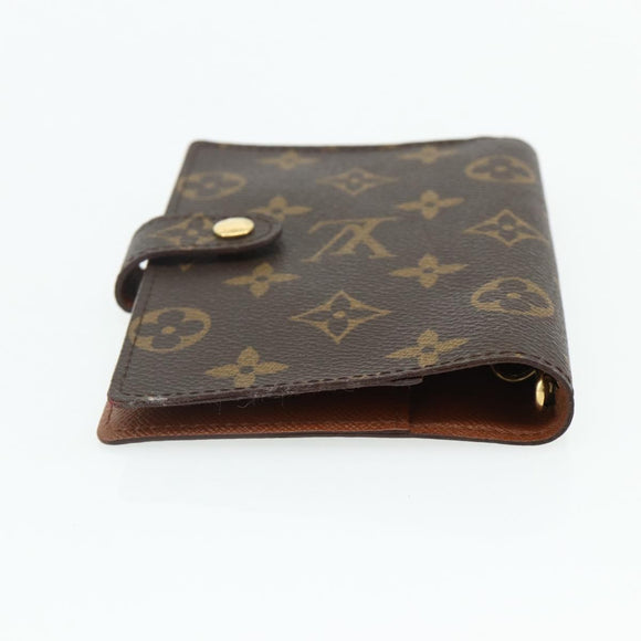LOUIS VUITTON Monogram Agenda PM Day Planner Cover R20005 LV Auth yk20335