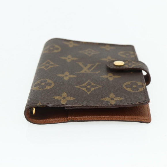LOUIS VUITTON Monogram Agenda PM Day Planner Cover R20005 LV Auth yk20335