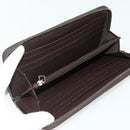 Christian Dior Trotter Canvas Long Wallet Brown Silver Auth yk20342A-15
