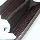 Christian Dior Trotter Canvas Long Wallet Brown Silver Auth yk20342A-20