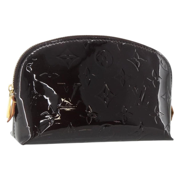 LOUIS VUITTON Monogram Vernis Pochette Cosmetic PM Amarante M91495 Auth yk20343