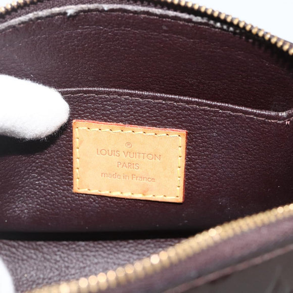 LOUIS VUITTON Monogram Vernis Pochette Cosmetic PM Amarante M91495 Auth yk20343