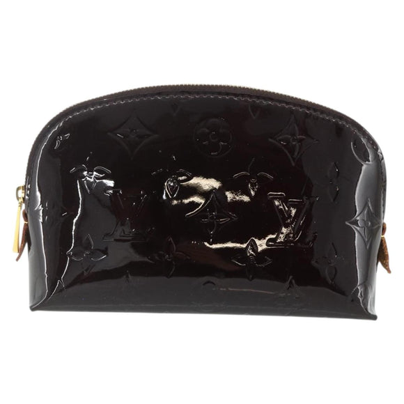 LOUIS VUITTON Monogram Vernis Pochette Cosmetic PM Amarante M91495 Auth yk20343