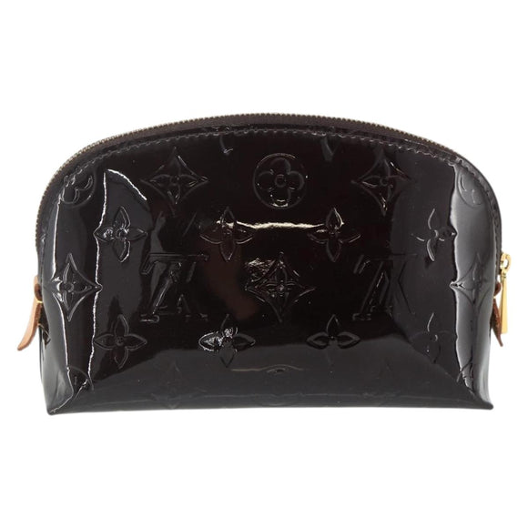 LOUIS VUITTON Monogram Vernis Pochette Cosmetic PM Amarante M91495 Auth yk20343