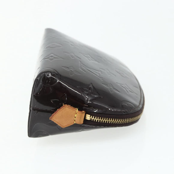 LOUIS VUITTON Monogram Vernis Pochette Cosmetic PM Amarante M91495 Auth yk20343