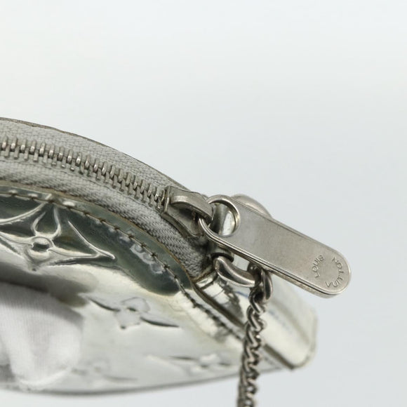 LOUIS VUITTON Miroir Porte Monnaie Coeur Coin Purse Silver M93566 Auth yk20346A