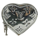LOUIS VUITTON Miroir Porte Monnaie Coeur Coin Purse Silver M93566 Auth yk20346A-13