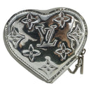 LOUIS VUITTON Miroir Porte Monnaie Coeur Coin Purse Silver M93566 Auth yk20346A-2
