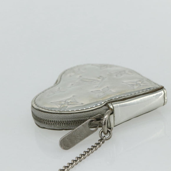 LOUIS VUITTON Miroir Porte Monnaie Coeur Coin Purse Silver M93566 Auth yk20346A